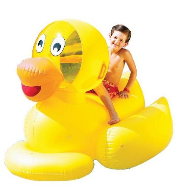 Swimline 9062 Inflatable Swimming Pool Giant Ducky Ride-On Floating Toy Raft