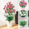 2Pack Artificial Bougainvillea Tree with Flowers, 4FT Faux Plants in Potted Indoor Bougainvillea Plant, Blooming Topiary Tree Lifelike Faux Plants - 3 of 4