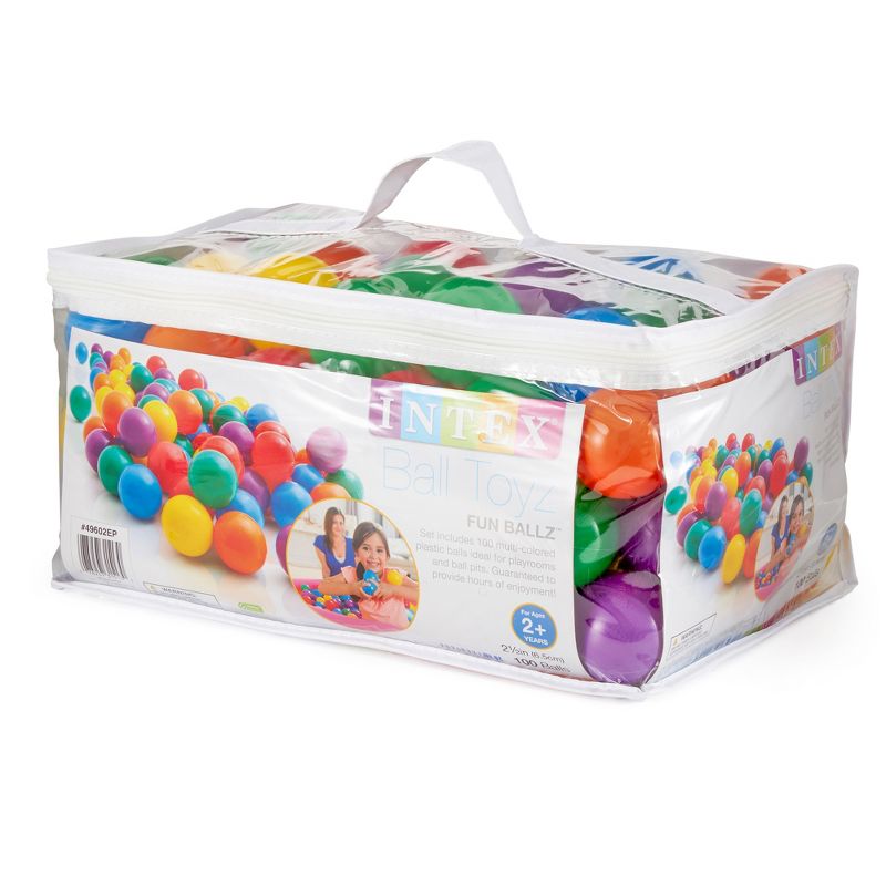Intex Plastic Multi-Colored Balls for Bounce Houses (100 Large & 100 Small), 2 of 7