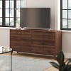 60" Haisley Mid-Century Modern Storage Buffet TV Stand for TVs up to 64" with Adjustable Shelves Dark Walnut - Taylor & Logan - 4 of 4