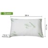 NewHome "Shredded Bamboo Memory Foam Pillow: Hypoallergenic Bed Pillow for Head & Neck Support with Washable Cover" White Size Queen - 2 of 4