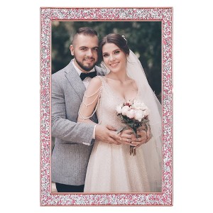 REGALWOVEN Wedding Gift Home Tabletop Decor Shiny Metal Photo Frame with Real Glass - 1 of 4