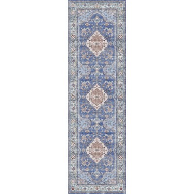 Nourison Fulton Bordered Medallion Non-Slip Flatweave Indoor Rug