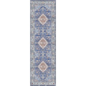 Nourison Fulton Bordered Medallion Non-Slip Flatweave Indoor Rug - 1 of 4