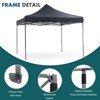 JIONJOY 10 x 10ft Waterproof Sun Shelter Canopy Tent Pop Up Canopy Tent Portable with Sand Bags - Grey - 2 of 4