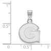 Black Bow Jewelry 10k White Gold Georgetown Hoyas NCAA Small Pendant - 2 of 3