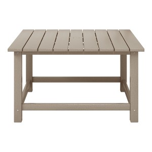 WestinTrends Malibu Low Outdoor HDPE Square Patio Coffee Table - 1 of 4