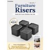 Aoibox Adjustable Furniture Bed Risers Rectangular Heavy Duty Stackable LShape Non-Slip Lift for Sofa Desk Chair Up to 4.3 Inches Supports 4000 Pound - 2 of 4