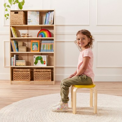 Assorted Birch Bentwood Stackable Stools Set of 6
