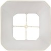 Springcrest Creme Small Square Cut Corner Lamp Shade 8" Top x 12" Bottom x 11" Slant x 10.5" High (Spider) Replacement with Harp and Finial - 3 of 4