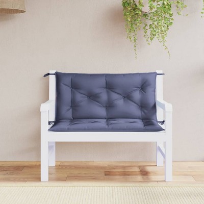 vidaXL Garden Bench Cushions 2pcs Navy Blue 39.4"x19.7"x2.8" Oxford Fabric