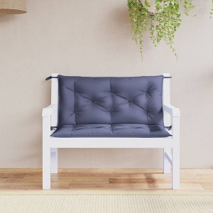 Garden Bench Cushion Set of 2 Navy blue vidaXL - 1 of 4