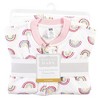 Hudson Baby Infant Girl Premium Quilted Long Sleeve Sleeping Bag and Wearable Blanket, Modern Rainbow - 2 of 2