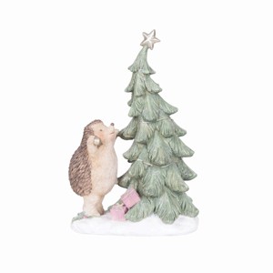 Gallerie II Hedgehog With Christmas Tree Figurine - 1 of 3