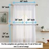 HLC.ME Sophia Floral Rod Pocket Lace Sheer Short Valance for Small Windows, Kitchen and Bathroom - 54 W x 18 L - 4 of 4