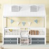 Whisen Wood Bed House Bed Frame - 3 of 4