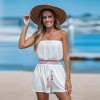 Women's Boho Chic Strapless Tassel Romper for Beach Getaways - Cupshe - 2 of 4