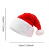 Clotth Christmas Decoration Plush Hat - Thickened short plus Santa Hat, Christmas Hat, Holiday Decor, Red and White - One Size for Adult - 3 of 4