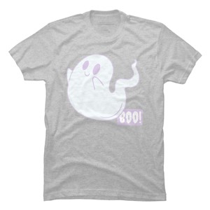 Men's Design By Humans Boo Cute Ghost Halloween cute design By BoogieCreates T-Shirt - 1 of 4