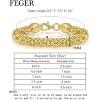 14K Gold Byzantine Link Bracelet, Adjustable 6.5-8.5 Inch Stackable Chain Jewelry for Men and Women - 4 of 4