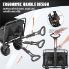 Collapsible Folding Wagon, Heavy Duty 220Lbs Capacity, Foldable Utility Cart for Outdoor Camping, Grocery, Sports, Beach - All Terrain - 3 of 4
