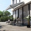 Outsunny 12' x 8' Patio Awning Canopy Retractable Sun Shade Shelter with Manual Crank Handle for Patio, Deck, Yard, Light Gray - 2 of 4