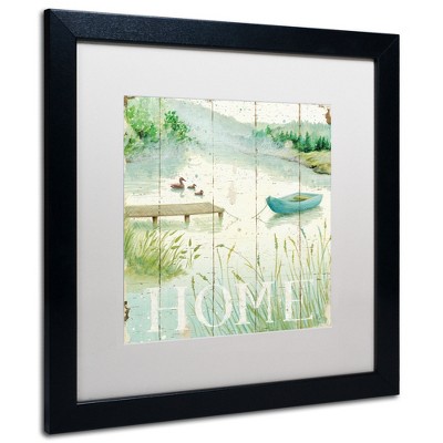 Trademark Fine Art - Daphne Brissonnet 'Lakeside I' Matted Framed Art