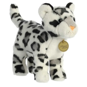 Aurora Medium Snow Leopard Miyoni Realistic Stuffed Animal White 10" - 1 of 4