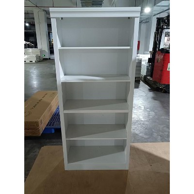 71" Tall Bookshelf, 5-Tiers Bookcase and Bookshelf, Wooden Open Storage Shelves with Anti-Tip Design, Book Shelf for Bedroom, Living Room