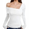Women's Pamela Long-Sleeve One-Shoulder Mesh Top - Miss Sparkling - 4 of 4