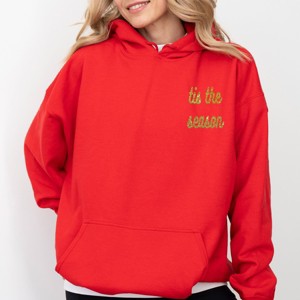 Simply Sage Market Embroidered Tis The Season Bold Cursive Hoodie - 1 of 3