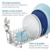 iDESIGN Classico Metal Dish Drainer Rack with Silverware Drainer Satin Silver: Freestanding Kitchen Rack, 12x6x4, Spot Clean - 4 of 4