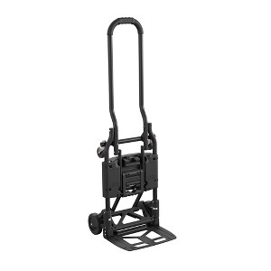 COSCO Compact 2-in-1 Folding Hand Truck and Rolling Cart, 300 lb. Weight Capacity, Black - 1 of 4