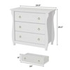 3-Drawer Dresser - Tall Boho Dresser with Curved Legs, Freestanding Storage for Living Room, Bedroom, Entryway, or Balcony - 3 of 4