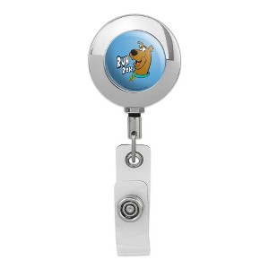 Scooby-Doo Ruh Roh Metal Chrome Badge ID Card Holder Clip - 1 of 3
