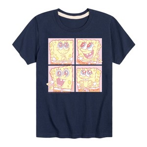 Boys' - Spongebob Squarepants - Cute Face Grid Short Sleeve Graphic T-Shirt - 1 of 4