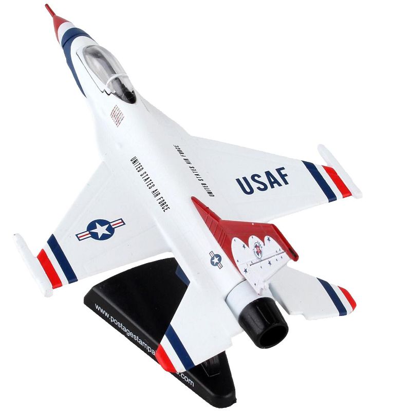 Lockheed Martin F-16 Fighting Falcon Fighter Aircraft "Thunderbirds" USAF 1/126 Diecast Model Airplane by Postage Stamp, 3 of 6