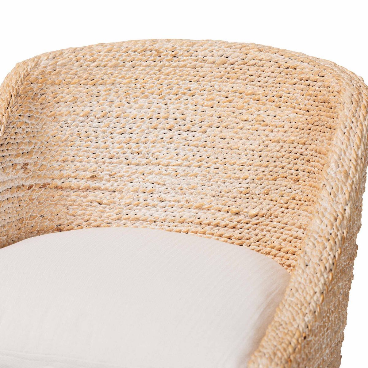 bali & pari Jasper Seagrass Counter Stool with Mahogany Wood Frame White Wash - thumbnail 2