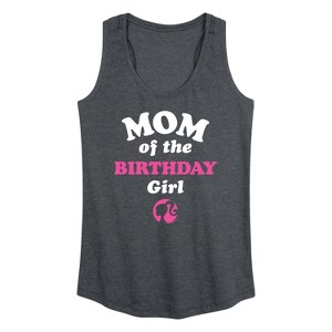 Women's - Barbie - Mom of The Birthday Girl Graphic Racerback Tank - 1 of 4