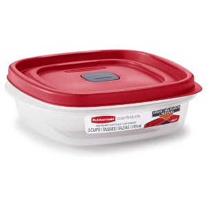 Rubbermaid Clear Food Storage and Organization Container with Lid, 3 ...