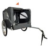 Munora Heavy Duty Foldable Utility Pet Stroller - Black-Gray Dog Carrier & Bicycle Trailer for Elder/Mobility-Impaired Pets - 3 of 4
