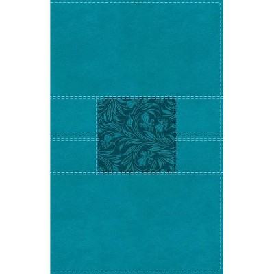 Nasb, Thinline Bible, Leathersoft, Teal, Red Letter Edition, 2020 Text, Thumb Indexed, Comfort Print - by  Zondervan (Leather Bound)