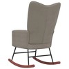 vidaXL Rocking Chair Light Gray Velvet - 4 of 4