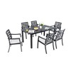 UNISOAR 7PC Outdoor Patio Dining Set with 6 Stationary Chairs - 4 of 4