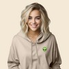 Dalix Alien Embroidered Fleece Cropped Hoodie Cold Fall Winter Women - 3 of 4