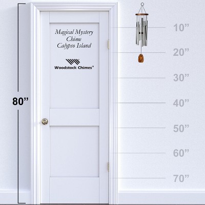 Teak and Silver Aluminum Octave Doubling Wind Chime