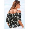 Women's Tie Neck Cold Shoulder Blouse Shirt - LASCANA - 2 of 4