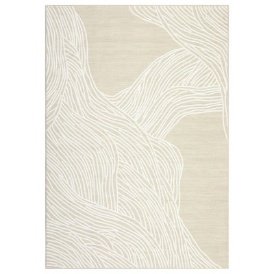 Washable Modern Contemporary Striped Rug Non Slip Low Pile Rug Soft Throw Floor Cover Foldable Indoor Carpet for Living Room Bedroom Playroom Nursery