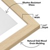 Americanflat 13x19 Picture Frame with Shatter-Resistant Glass - Use as 11x17 Frame with Mat or 13x19 Frame Without Mat - Natural Oak - 3 of 4