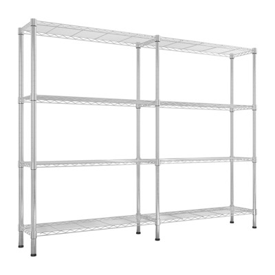SEVOBAL Utility Storage Shelves Heavy Duty Adjustable Shelving Unit for Home Kitchen Garage and Commercial Use, Chrome, 29.92"*14.37"*10.82"